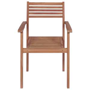 Zahradní židle 4 ks antracitové podušky masivní teak - obrázek 10