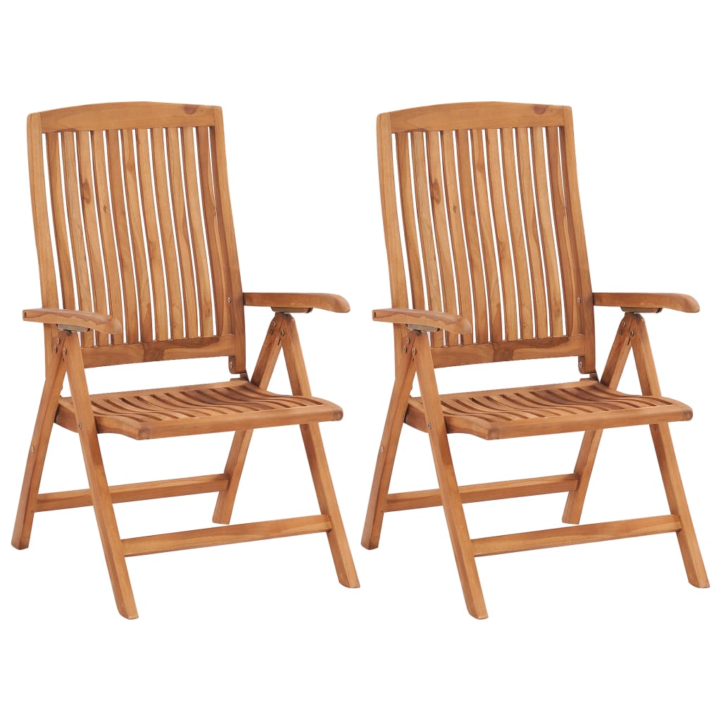 

vidaXL Tuinstoelen 2 st met taupe kussens massief teakhout