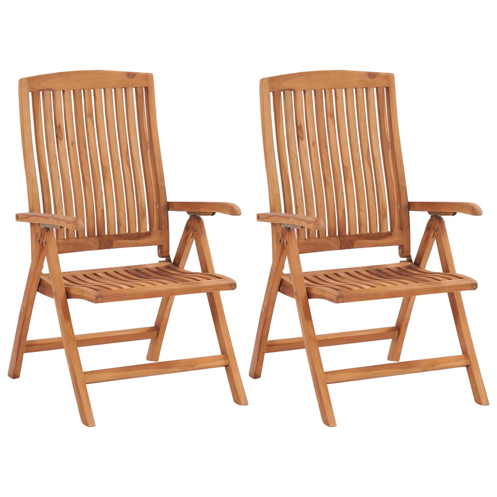 

vidaXL Tuinstoelen 2 st met koningsblauwe kussens massief teakhout