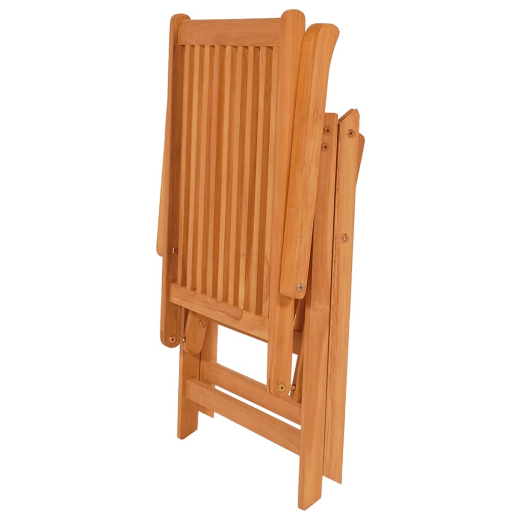  Záhradné stoličky 2 ks s krémovými podložkami tíkový masív
