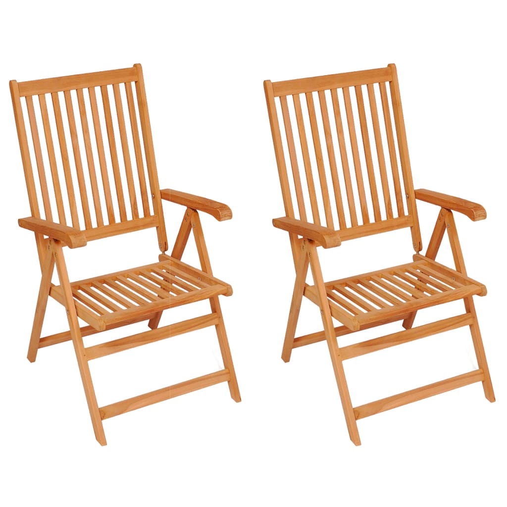 

vidaXL Tuinstoelen 2 st met taupe kussens massief teakhout
