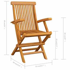 Zahradní židle se zelenými poduškami 2 ks masivní teak - obrázek 10