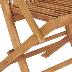 Zahradní židle s modrými poduškami 2 ks masivní teak - obrázek 6