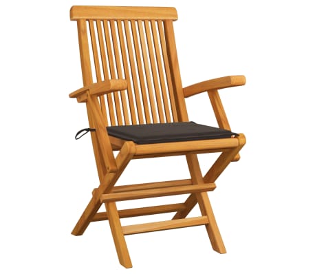 vidaXL Zahradn&iacute; židle s taupe podu&scaron;kami 6 ks masivn&iacute; teak