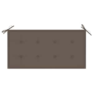 Zahradní lavice s taupe poduškou 112 cm masivní teak - obrázek 6