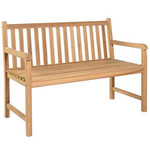 vidaXL Sodo suoliukas su antracito pagalvėle, 120cm, tikmedžio masyvas