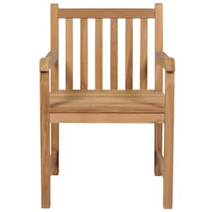 Zahradní židle 2 ks s béžovými poduškami masivní teak - obrázek 3