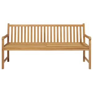 Zahradní lavice s červenou poduškou 175 cm masivní teak - obrázek 3
