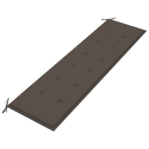 Zahradní lavice s taupe poduškou 175 cm masivní teak - obrázek 5