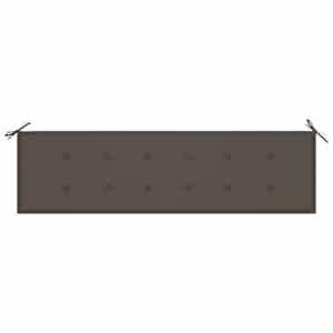 Zahradní lavice s taupe poduškou 175 cm masivní teak - obrázek 6