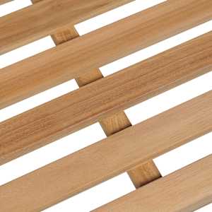 Zahradní lavice s vínově červenou poduškou 175 cm masivní teak - obrázek 4