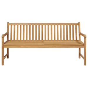 Zahradní lavice s jasně zelenou poduškou 175 cm masivní teak - obrázek 3