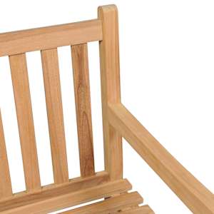 Zahradní lavice s jasně zelenou poduškou 175 cm masivní teak - obrázek 5