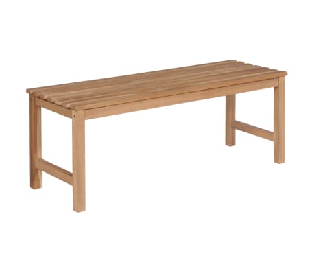 vidaXL Sodo suoliukas su vyno raudona pagalvėle, 120cm, tikmedis