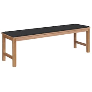 Zahradní lavice s antracitovou poduškou 150 cm masivní teak - obrázek 1