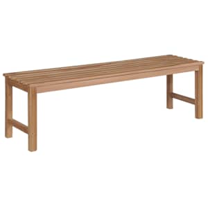 Zahradní lavice s antracitovou poduškou 150 cm masivní teak - obrázek 2