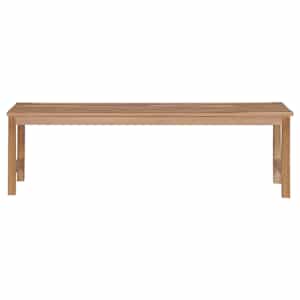 Zahradní lavice s antracitovou poduškou 150 cm masivní teak - obrázek 3