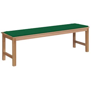 Zahradní lavice se zelenou poduškou 150 cm masivní teak