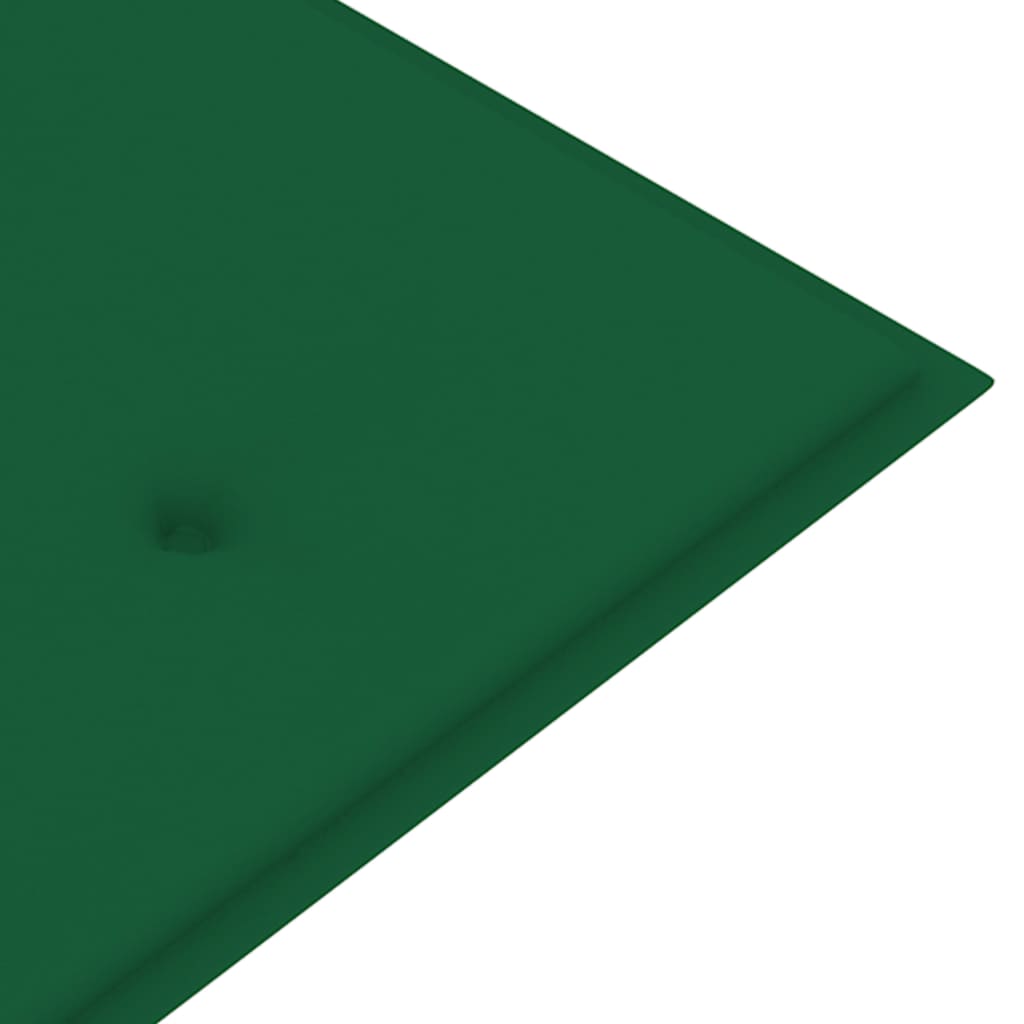 dārza sols ar zaļu matraci, 150 cm, masīvs tīkkoks | Stepinfit.lv