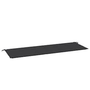 Zahradní lavice s černou poduškou 150 cm masivní teak - obrázek 6