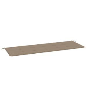 Zahradní lavice s taupe poduškou 150 cm masivní teak - obrázek 5