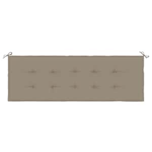 Zahradní lavice s taupe poduškou 150 cm masivní teak - obrázek 6