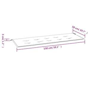 Zahradní lavice s jasně zelenou poduškou 150 cm masivní teak - obrázek 9