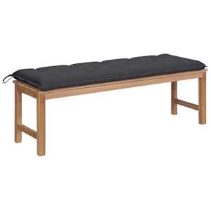 Zahradní lavice s antracitovou poduškou 150 cm masivní teak