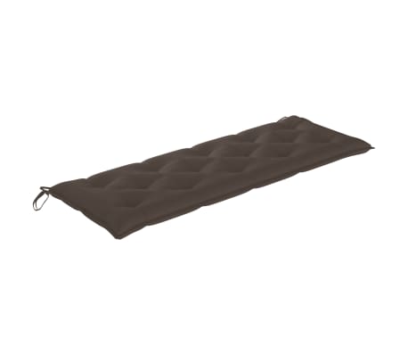 vidaXL Sodo suoliukas su taupe spalvos pagalvėle, 150cm, tikmedis