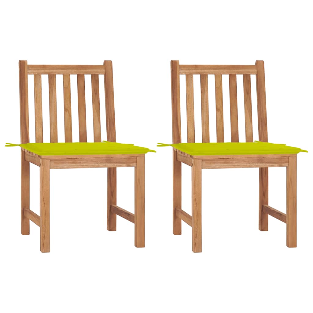 Gartenstühle 2 Stk. mit Kissen Massivholz Teak Königsblau 2 1