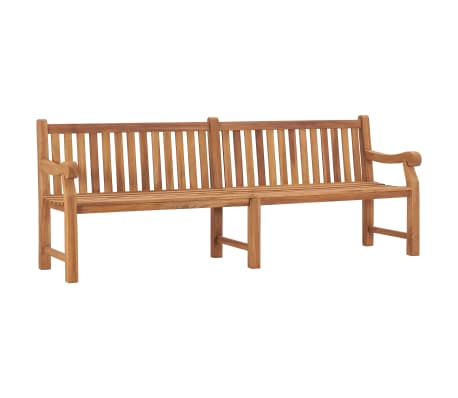 vidaXL Sodo suoliukas su pagalvėle, 240cm, tikmedžio medienos masyvas