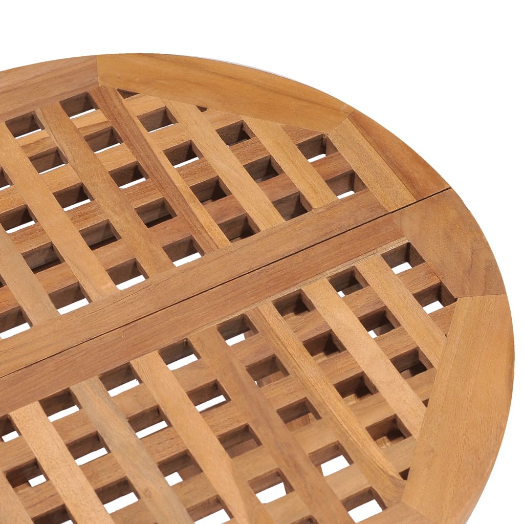 Drewniany zestaw mebli jadalnianych tekowy, składany, szary 75x75 cm