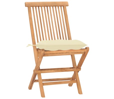 vidaXL 3-dijelni sklopivi vrtni blagovaonski set od masivne tikovine