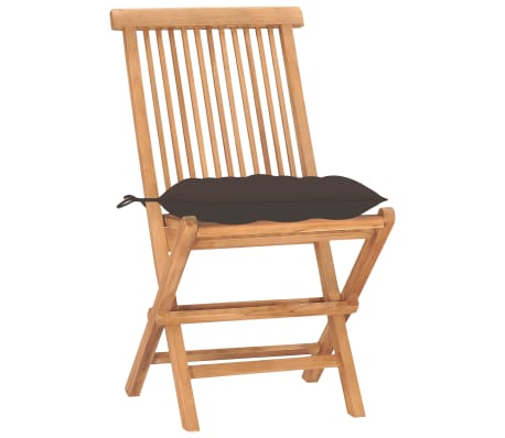 vidaXL Sulankstomas lauko komplektas su pagalvėmis, 3 dalių, tikmedis