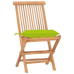 3dílný skládací zahradní jídelní set s poduškou masivní teak - obrázek 2