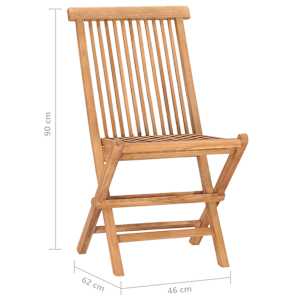 3dílný skládací zahradní jídelní set s poduškou masivní teak - obrázek 15