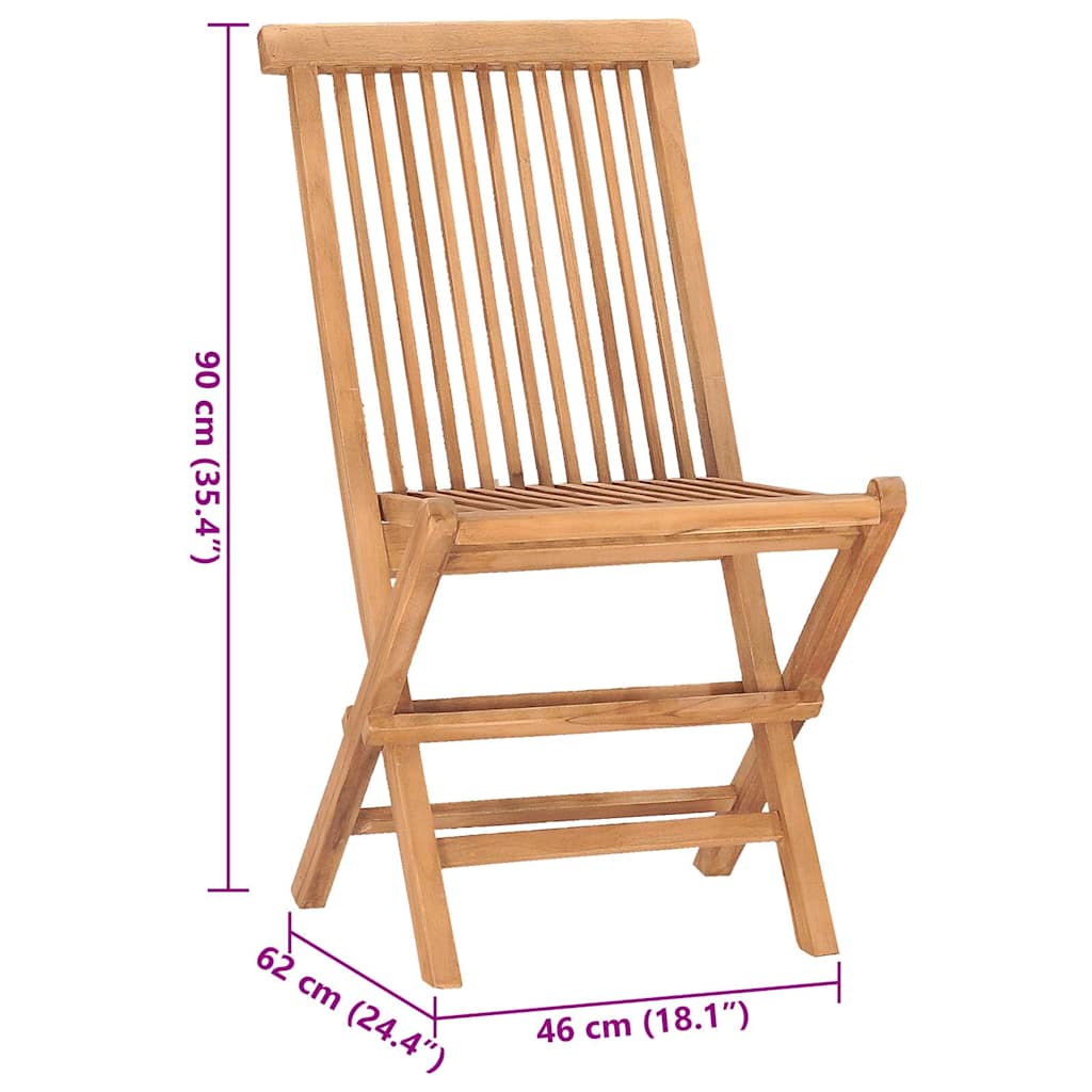 3-delige Tuinset inklapbaar met kussen massief teakhout image 13