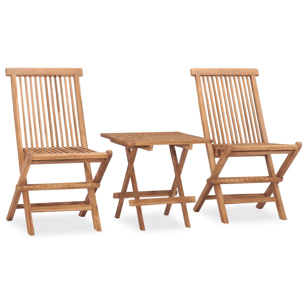 Thumbnail - vidaXL 3-tlg. Garten-Essgruppe mit Kissen Klappbar Massivholz Teak