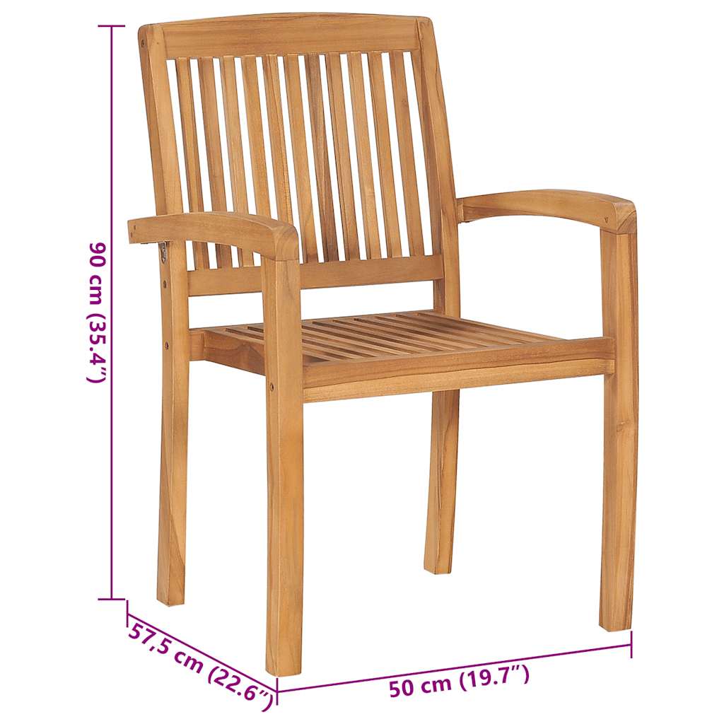 Vrtni stoli 2 kosa s črnimi blazinami trdna tikovina - slika 13