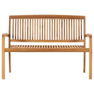Stohovatelná zahradní lavice s poduškou 128,5 cm masivní teak - obrázek 3