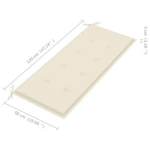 Stohovatelná zahradní lavice s poduškou 128,5 cm masivní teak - obrázek 9