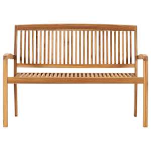 Stohovatelná zahradní lavice s poduškou 128,5 cm masivní teak - obrázek 3