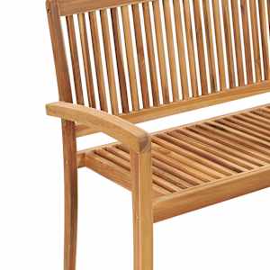 Stohovatelná zahradní lavice s poduškou 128,5 cm masivní teak - obrázek 4