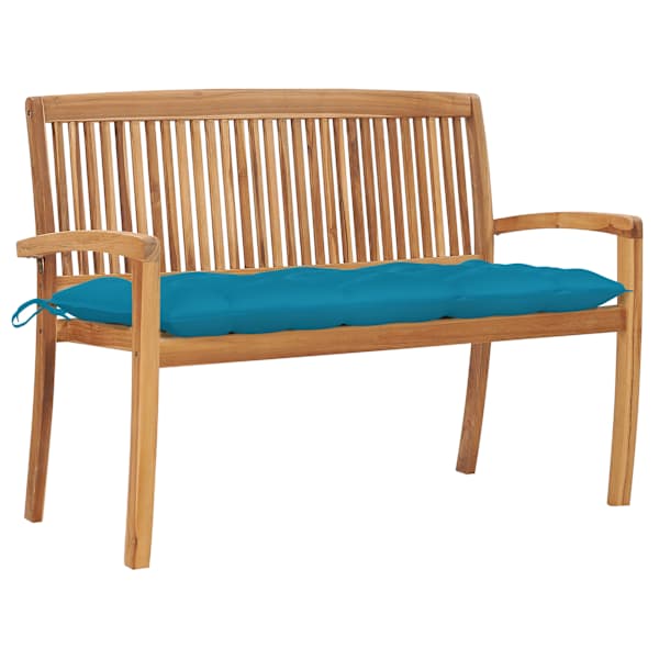 vidaXL virnastatav aiapink padjaga, 128,5 cm, toekas tiikpuu