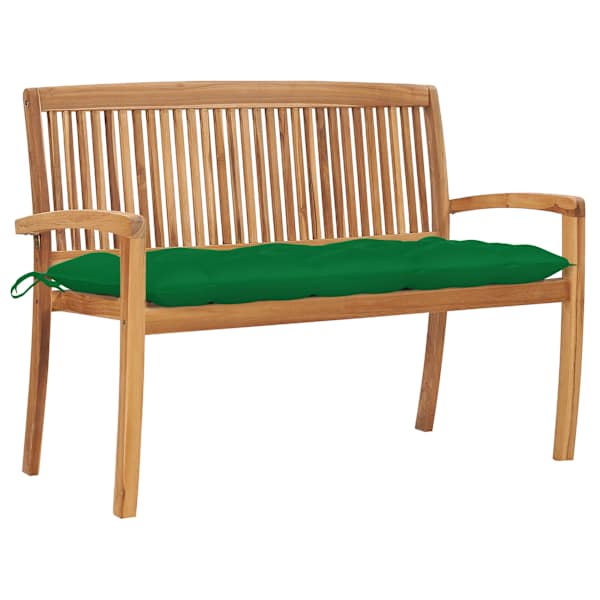 vidaXL virnastatav aiapink padjaga, 128,5 cm, toekas tiikpuu