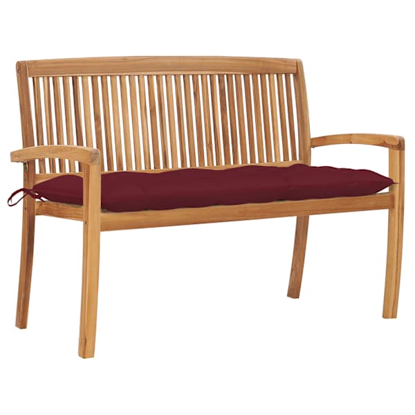 vidaXL virnastatav aiapink padjaga, 128,5 cm, toekas tiikpuu