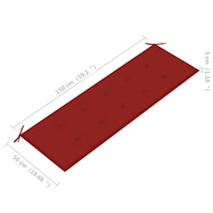 Stohovatelná zahradní lavice s poduškou 159 cm masivní teak - obrázek 9