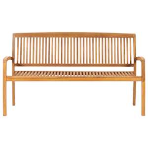 Stohovatelná zahradní lavice s poduškou 159 cm masivní teak - obrázek 3