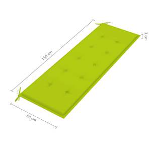 Stohovatelná zahradní lavice s poduškou 159 cm masivní teak - obrázek 9