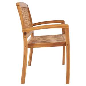 Stohovatelná zahradní lavice s poduškou 159 cm masivní teak - obrázek 8